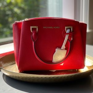 Michael Kors Maxine Red Handbag